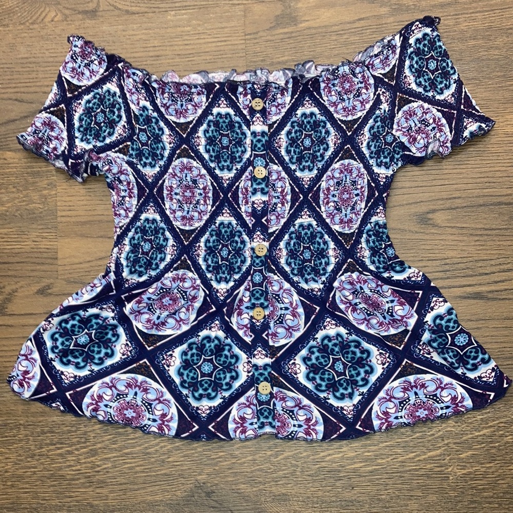 Rue21 Smocked Off Shoulder Top     Size XL